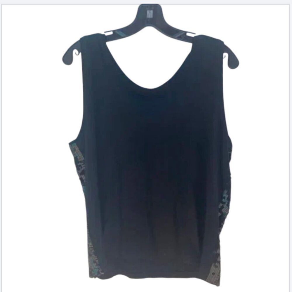 FAITH  Black Sequined Tank Top / Camisole Size XL NWOT? Perfect for Parties - Picture 3 of 3